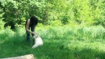 Outdoor escapades with the canine in brazen displays of zoophilic intercourse